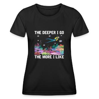 Diving Adventure Divers Sea Ocean - Women's Functional T-Shirt - black - Front - AI Model Female 172 light (172cm)