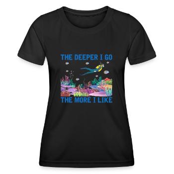Diving Adventure Divers Sea Ocean - Women's Functional T-Shirt - black - Front - AI Model Female 172 light (172cm)