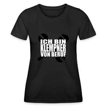Ich bin Klempner von Beruf - Frauen Funktions-T-Shirt - Schwarz - Vorne - AI Model Female 172 light (172cm)