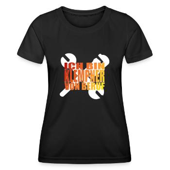 Ich bin Klempner von Beruf - Frauen Funktions-T-Shirt - Schwarz - Vorne - AI Model Female 172 light (172cm)