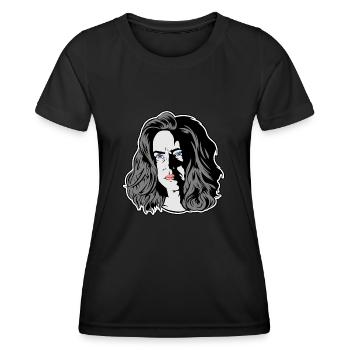 Une femme comme dans un film noir blanc - T-shirt sport Femme - noir - Devant - AI Model Female 172 light (172cm)