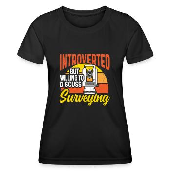 Landvermessung Kartograph Landvermesser - Frauen Funktions-T-Shirt - Schwarz - Vorne - AI Model Female 172 light (172cm)