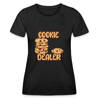 Cookie Dealer - Christmas Chocolate Cookie - Women's Functional T-Shirt - black - Front - AI Model Female 172 light (172cm)