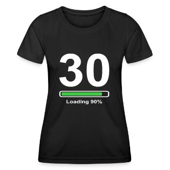 Cadeau du 30e anniversaire - T-shirt sport Femme - noir - Devant - AI Model Female 172 light (172cm)