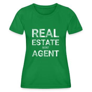 Real Estate Secret agent - Women's Functional T-Shirt - kelly green - Front - AI Model Female 172 dark (172cm)