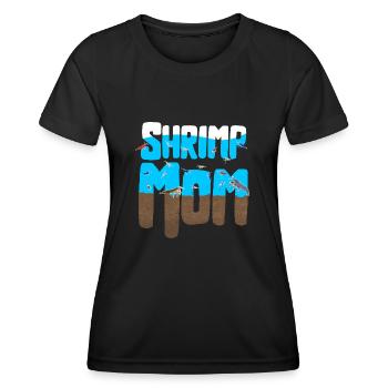 Mom of Shrimp Pet Design pour les fiers fans de crevettes - T-shirt sport Femme - noir - Devant - AI Model Female 172 light (172cm)