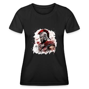 Sparta T-Shirt Spartan Greek Fighter - T-shirt sport Femme - noir - Devant - AI Model Female 172 light (172cm)