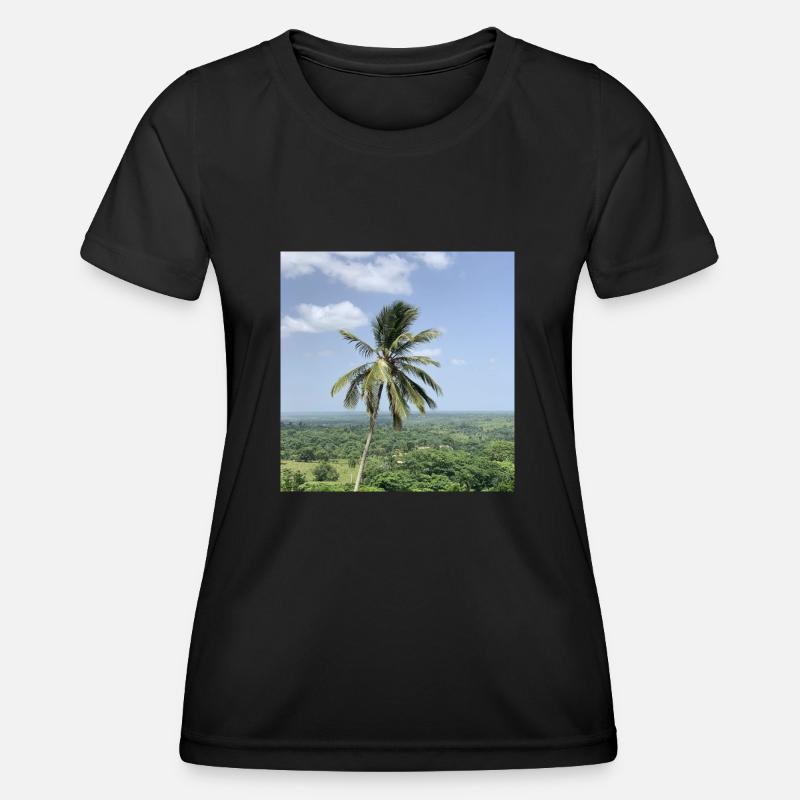 Palm tree - Women's Functional T-Shirt - black