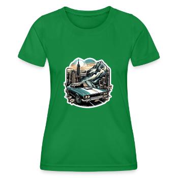 Amerikanischer Oldtimer und Sportwagen - Frauen Funktions-T-Shirt - Kelly Green - Vorne - AI Model Female 172 dark (172cm)