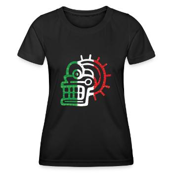 Aztekensymbol Mexikanische Maya Mexikanische Flagge Antik - Frauen Funktions-T-Shirt - Schwarz - Vorne - AI Model Female 172 light (172cm)