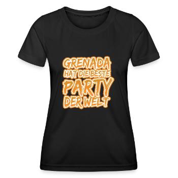 Grenada Grenada - Frauen Funktions-T-Shirt - Schwarz - Vorne - AI Model Female 172 light (172cm)
