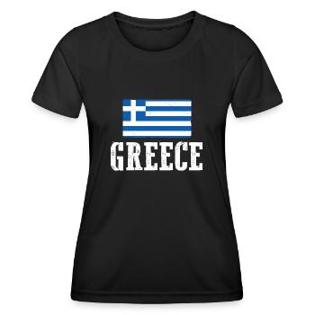 Grecs Grèce - T-shirt sport Femme - noir - Devant - AI Model Female 172 light (172cm)