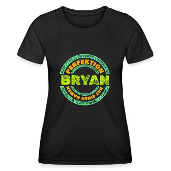 Bryan dans le rôle de Bryan - T-shirt sport Femme - noir - Devant - AI Model Female 172 light (172cm)