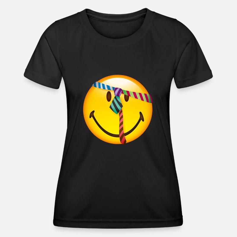 Smiley Tie - Women's Functional T-Shirt - black