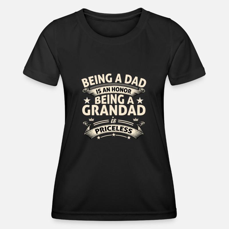 BEING A GRANDAD - Women's Functional T-Shirt - black