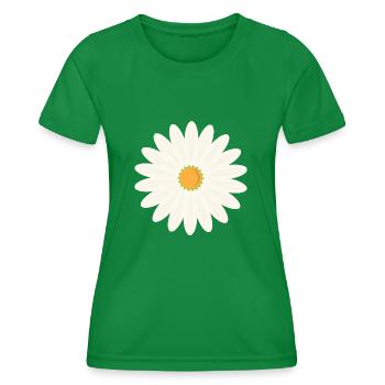 Margerite blossom - Women's Functional T-Shirt - kelly green - Front - AI Model Female 172 dark (172cm)