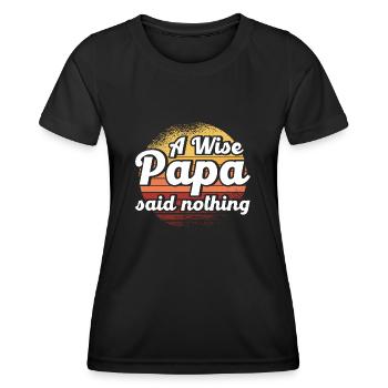 Klug Vater Vati Papa - Frauen Funktions-T-Shirt - Schwarz - Vorne - AI Model Female 172 light (172cm)