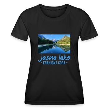 Jasna Lake Kranjska Gora Slowenien - Frauen Funktions-T-Shirt - Schwarz - Vorne - AI Model Female 172 light (172cm)