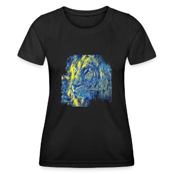 we do not seek comfort - Women's Functional T-Shirt - black - Front - AI Model Female 172 light (172cm)