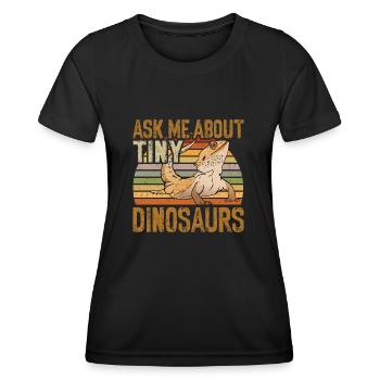 Bartagame Eidechse Reptil Herpetologe - Frauen Funktions-T-Shirt - Schwarz - Vorne - AI Model Female 172 light (172cm)