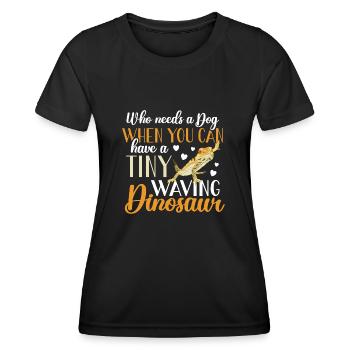 Bearded Dragon Lizard Reptile Herpetologist - Women's Functional T-Shirt - black - Front - AI Model Female 172 light (172cm)