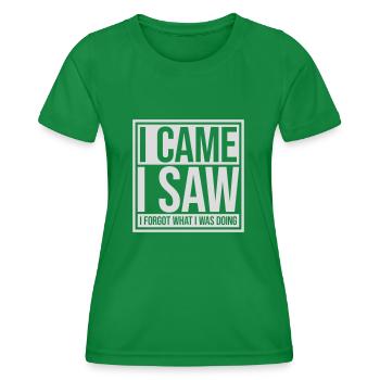 Je suis venu voir oublier - T-shirt sport Femme - vert - Devant - AI Model Female 172 dark (172cm)