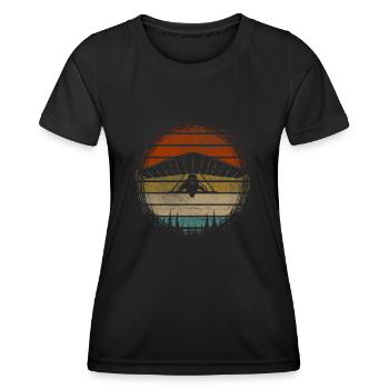 Hanggleiter Drachenflieger Deltasegler - Frauen Funktions-T-Shirt - Schwarz - Vorne - AI Model Female 172 light (172cm)