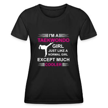 Taekwondo Girl white - Women's Functional T-Shirt - black - Front - AI Model Female 172 light (172cm)