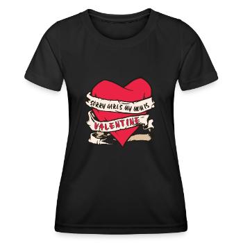 Sorry Girls My Mom Is My Valentine Mother - Women's Functional T-Shirt - black - Front - AI Model Female 172 light (172cm)