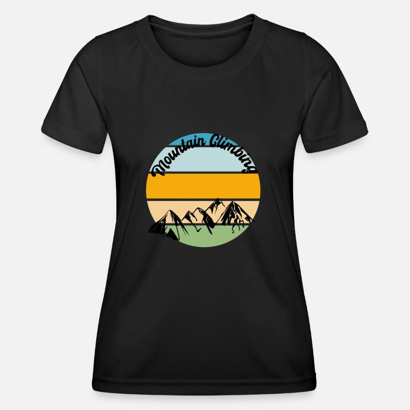 Climbing Mountain - Women's Functional T-Shirt - black