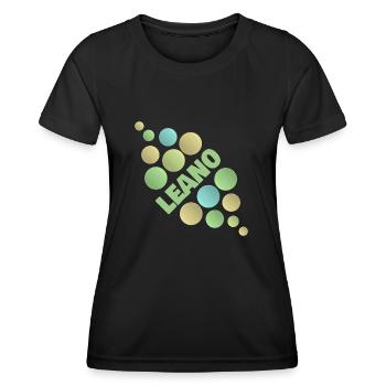 Idée cadeau Leano - T-shirt sport Femme - noir - Devant - AI Model Female 172 light (172cm)