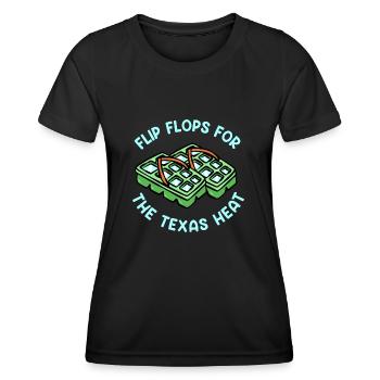 Texas Weather Flip Flops Design pour les fiers Texans - T-shirt sport Femme - noir - Devant - AI Model Female 172 light (172cm)