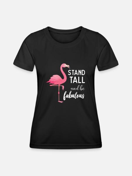 Fabulous Flamingo - Women's Functional T-Shirt - black