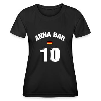 Ann Bar Team Allemagne - T-shirt sport Femme - noir - Devant - AI Model Female 172 light (172cm)
