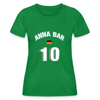 Ann Bar Team Deutschland - Frauen Funktions-T-Shirt - Kelly Green - Vorne - AI Model Female 172 dark (172cm)
