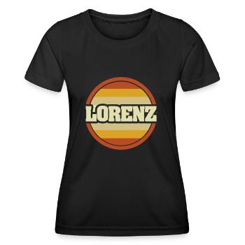 Lorenz comme prénom - T-shirt sport Femme - noir - Devant - AI Model Female 172 light (172cm)