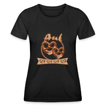 Tracht Alm Bayern Steiermark Gaudi Schönheit - Frauen Funktions-T-Shirt - Schwarz - Vorne - AI Model Female 172 light (172cm)