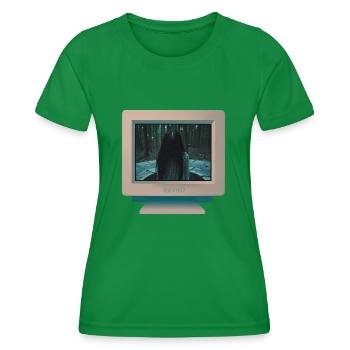 CRT design - Ghost girl 2 - Women's Functional T-Shirt - kelly green - Front - AI Model Female 172 dark (172cm)