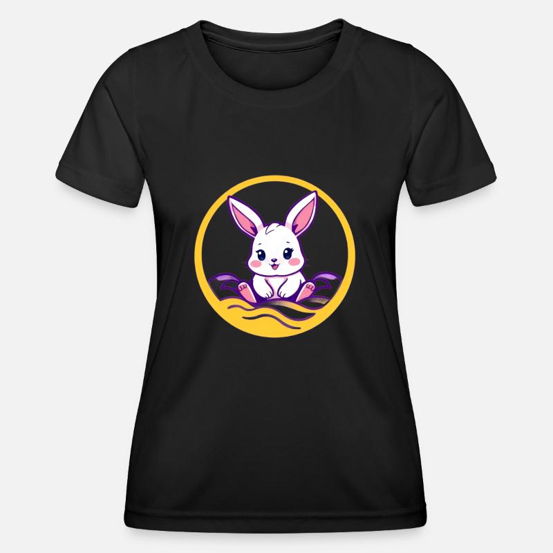 Cute bunny, cute Easter bunny, bunny - Women's Functional T-Shirt - black