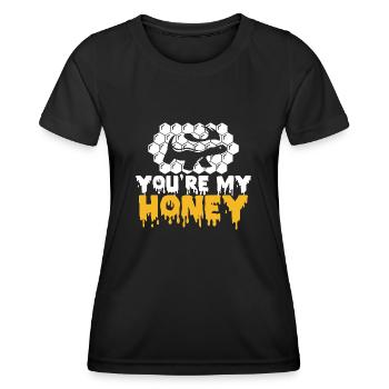 honey badger - Women's Functional T-Shirt - black - Front - AI Model Female 172 light (172cm)