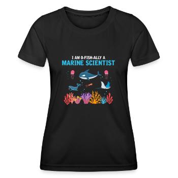 Official Marine Scientist Marine Biologist - Women's Functional T-Shirt - black - Front - AI Model Female 172 light (172cm)