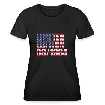 40th Anniversary Limited Edition United States 08/1984 - Women's Functional T-Shirt - black - Front - AI Model Female 172 light (172cm)