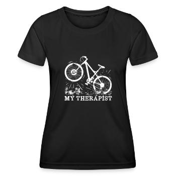 Dirt Jumping Bike - Frauen Funktions-T-Shirt - Schwarz - Vorne - AI Model Female 172 light (172cm)