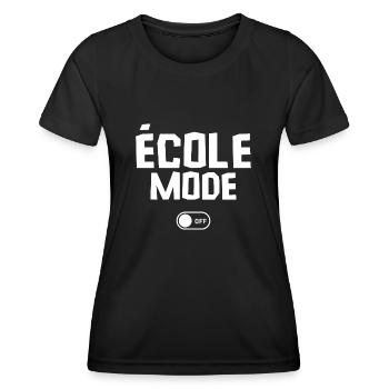 école mode off - T-shirt sport Femme - noir - Devant - AI Model Female 172 light (172cm)