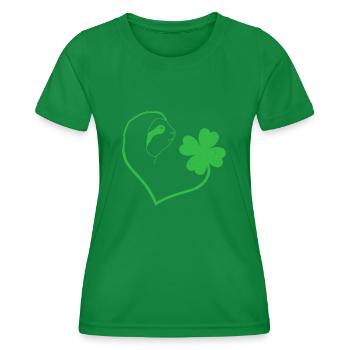 Paresseux Cloverleaf Coeur Cloverleaf - T-shirt sport Femme - vert - Devant - AI Model Female 172 dark (172cm)