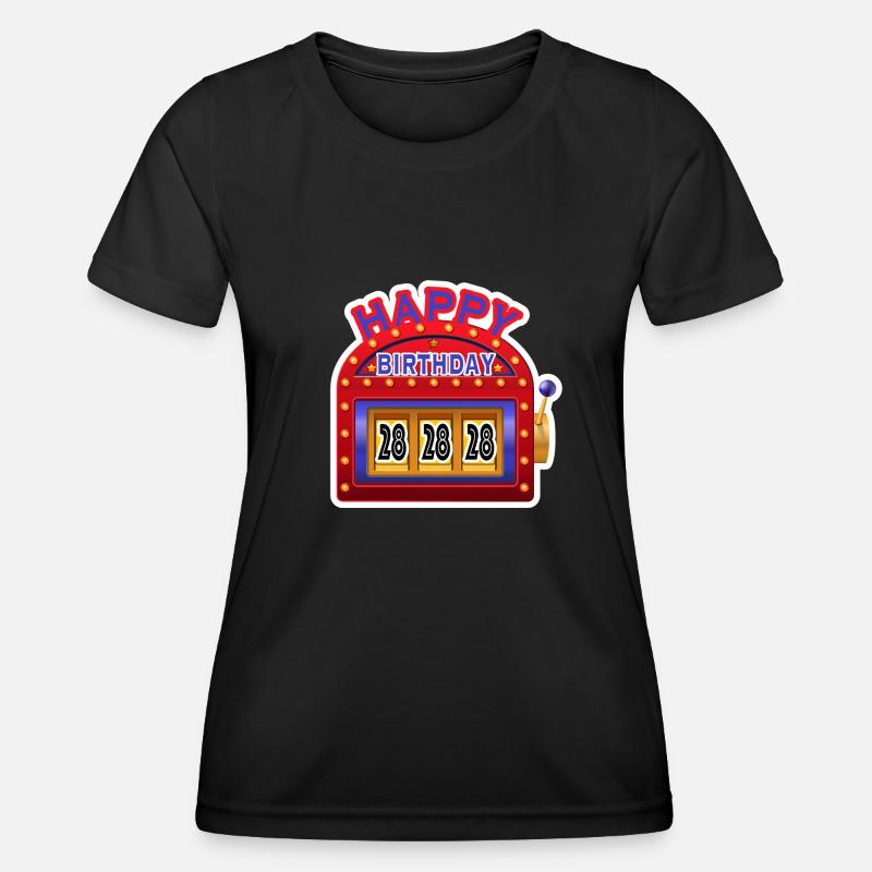 Happy Birthday 28 - Women's Functional T-Shirt - black