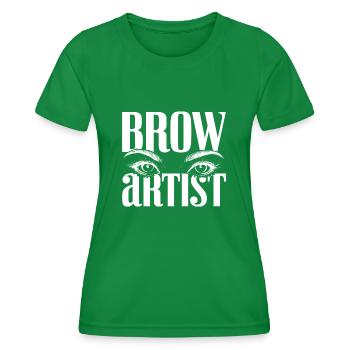 Sourcils Esthéticienne Cadeau Sourcils Artiste - T-shirt sport Femme - vert - Devant - AI Model Female 172 dark (172cm)