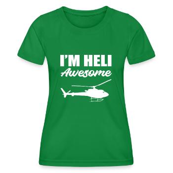 Ich bin Heli großartig Bachelor der Luftfahrt Gesc - Frauen Funktions-T-Shirt - Kelly Green - Vorne - AI Model Female 172 dark (172cm)