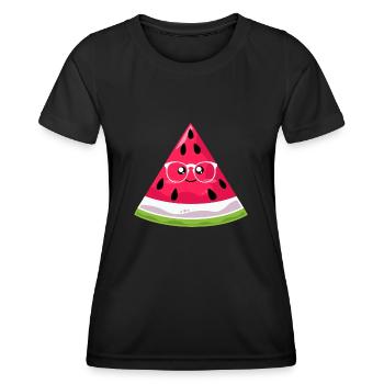 Wassermelone - Frauen Funktions-T-Shirt - Schwarz - Vorne - AI Model Female 172 light (172cm)