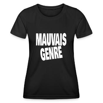 mauvais genre - T-shirt sport Femme - noir - Devant - AI Model Female 172 light (172cm)